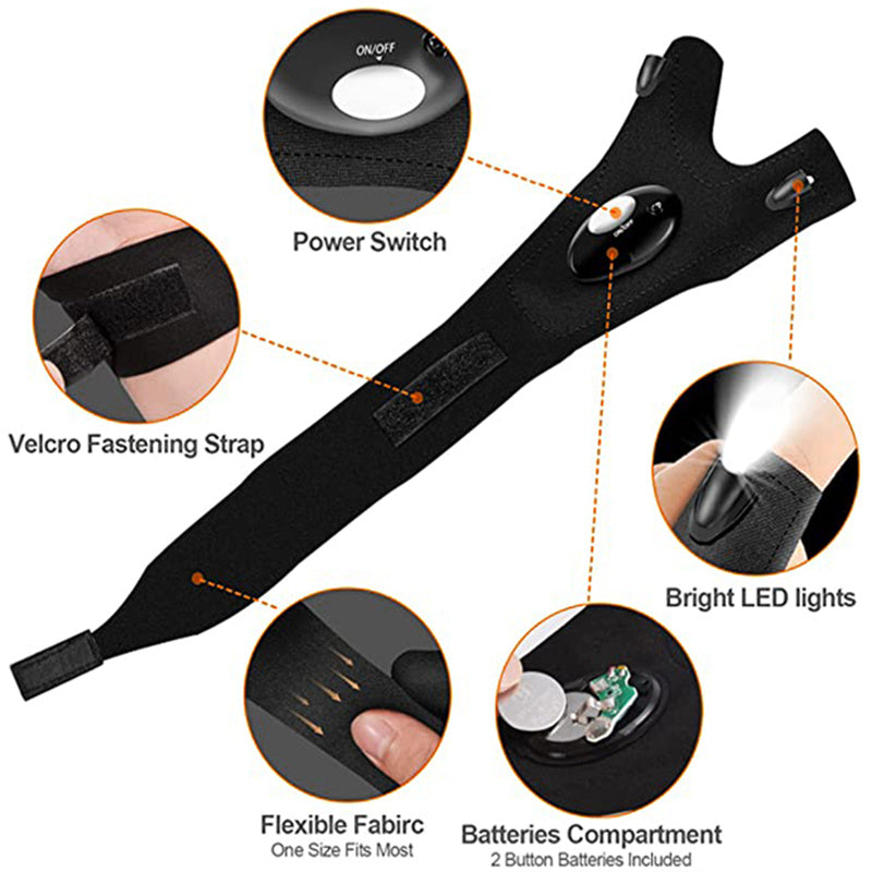 LED gloves with integrated lights