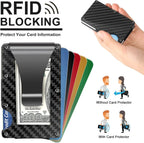 Schlanker Kartenhalter mit Geldclip – RFID-Schutz