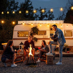 Outdoor LED string lights with warm white light