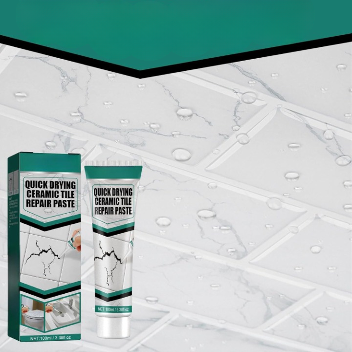 Fast-drying repair paste for tiles – cracks, chips & joints