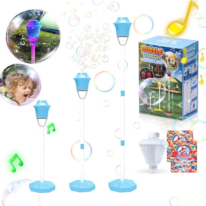 Bubble machine with height-adjustable stand