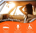 Memory foam car seat cushion with ergonomic design