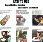 BBQ Grill Basket Made of Stainless Steel – No More Food Falling Through the Grate
