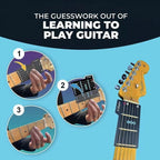 Gitarren-Akkordkarten Set mit Lernhilfe und Transportbox