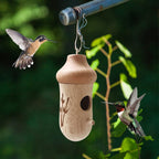 Kolibri-Futterhaus Holz mit Naturmotiv – 13 cm hoch, wetterfest
