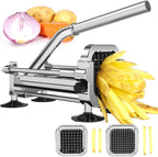 Pommes-Schneider aus Edelstahl mit 2 auswechselbaren Schneideinsätzen