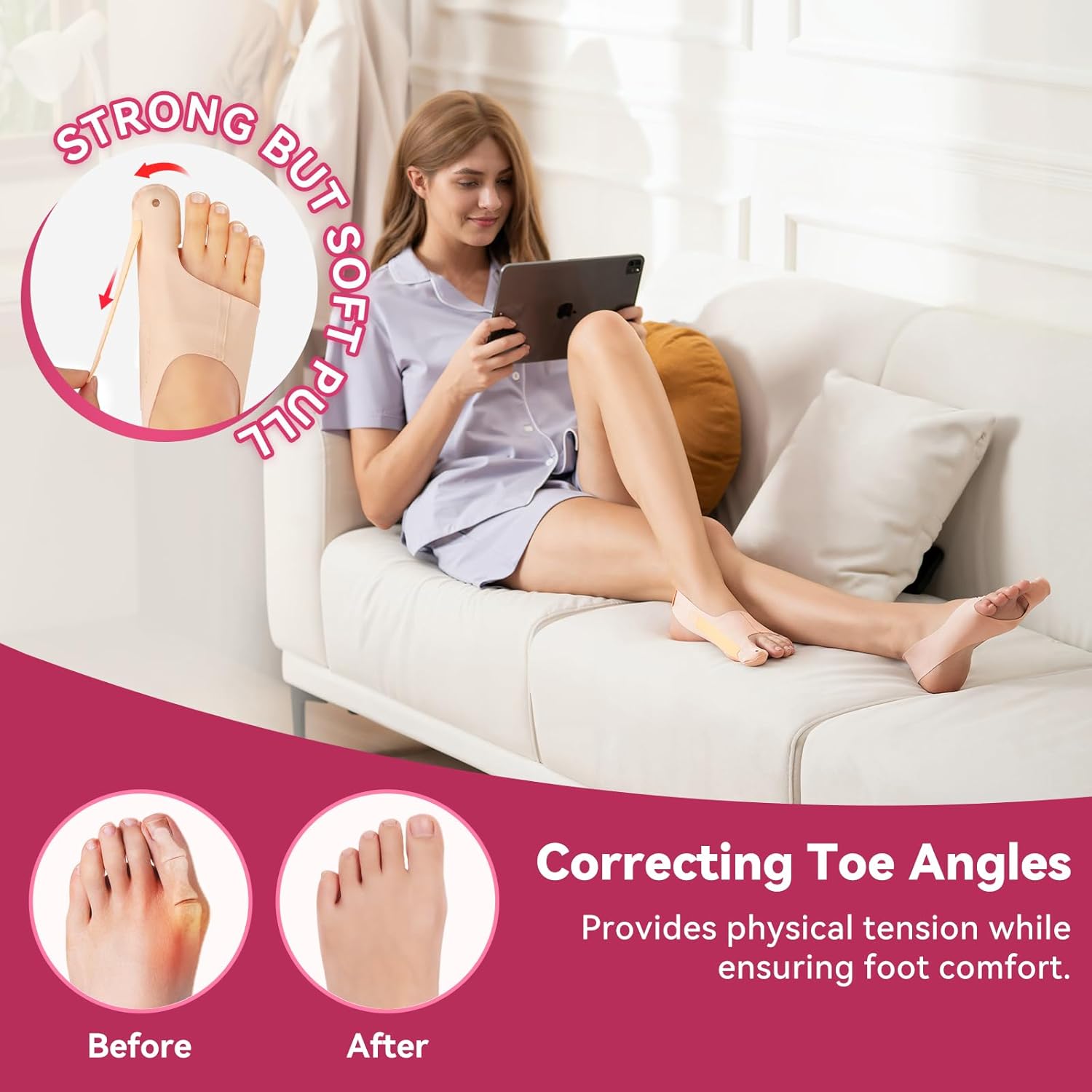 Hallux-Valgus-Bandage zur sanften Zehenkorrektur