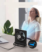 Ultra-quiet table fan with adjustable angle