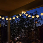 Solar string lights with LED fabric lanterns, IP65 waterproof, 3,5–6,5 m