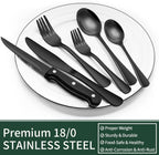 Black Cutlery Set 24-Piece – Complete for 4 People
