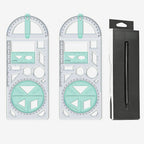 Multifunctional Geometry Ruler with Protractor