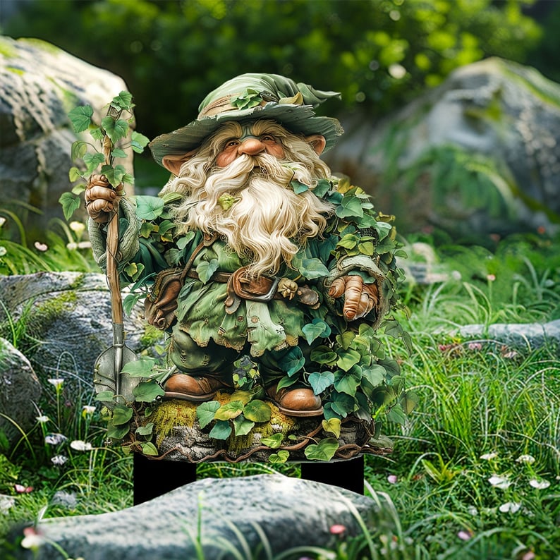 Garden Stake Forest Spirit with Natural Motif made of Acrylic