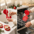 Christmas press mold for cookies and mini pies, opens up - 3D design, approx. 6 cm, 8 designs