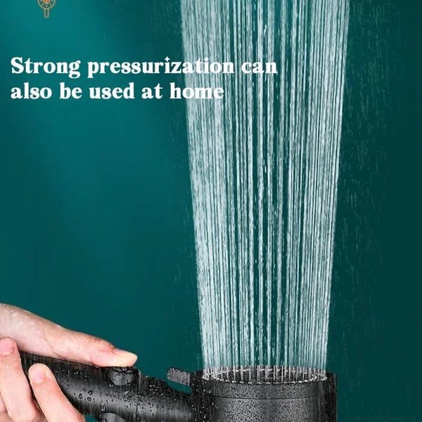 High-pressure shower head with 5 spray types and self-cleaning function