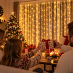 LED-Lichtervorhang Eiszapfen Warmweiß – Für Fenster und Innenwand