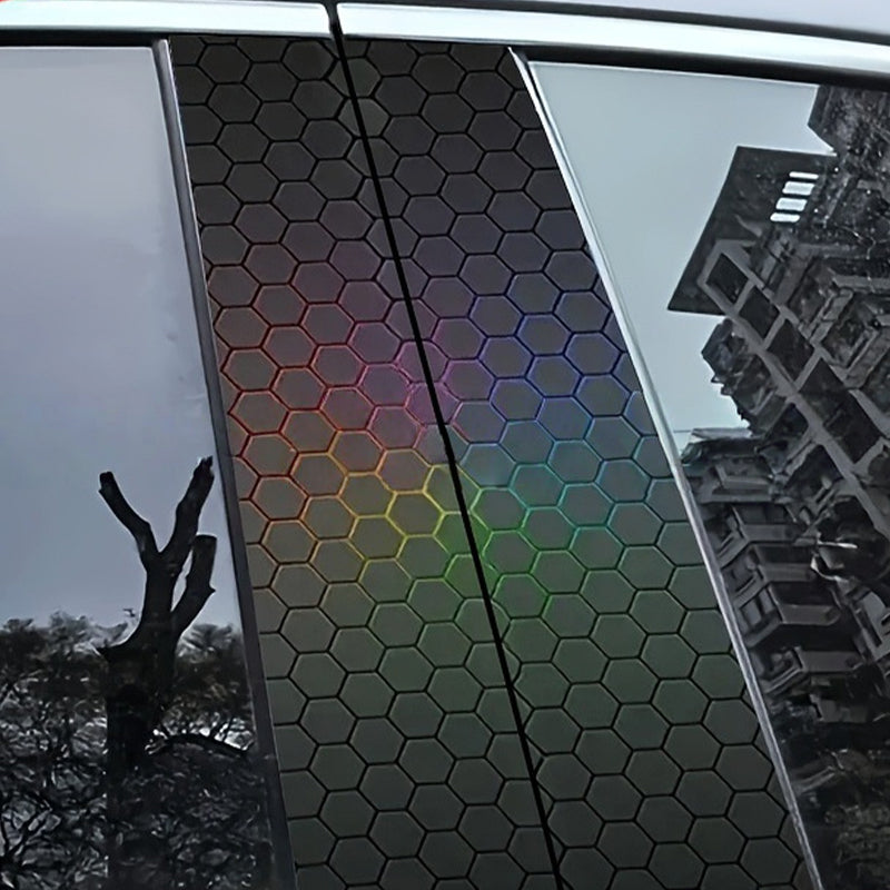 Car B-pillar protective film with scratch protection