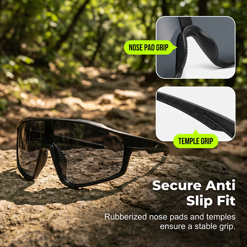 Sport-Sonnenbrille mit adaptiven Gläsern