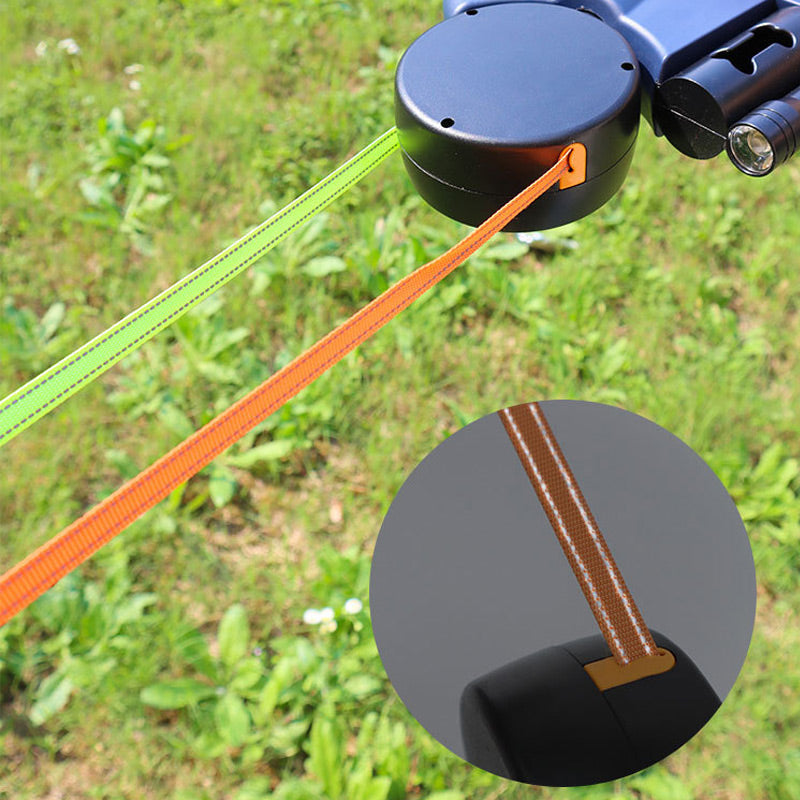 Hundeleine automatisch mit LED-Licht und Kotbeutelspender