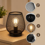 LED-Laterne aus Metallgeflecht, batteriebetrieben, 17 cm