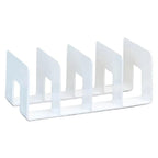 Desk organizer with 4 compartments, plastic, for books and folders