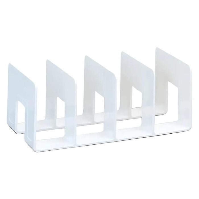 Desk organizer with 4 compartments, plastic, for books and folders