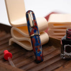 Fountain pen with fine nib and acrylic body