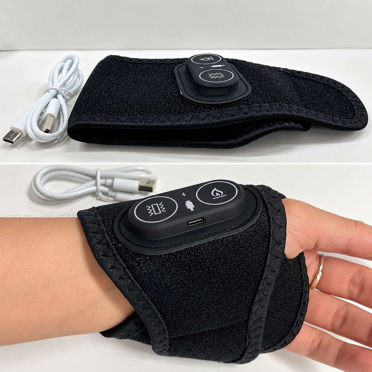 Handgelenk-Therapieband mit Rotlicht-Technologie