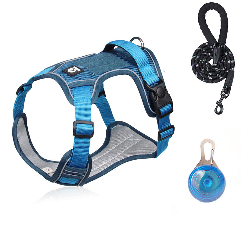 Hundegeschirr Set mit LED-Halsband – Anti-Zieh Design