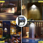 Solar LED wall light with motion sensor – waterproof