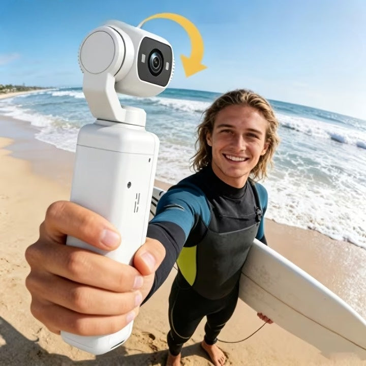 1080P Pocket Camera with Foldable Display and Touchscreen