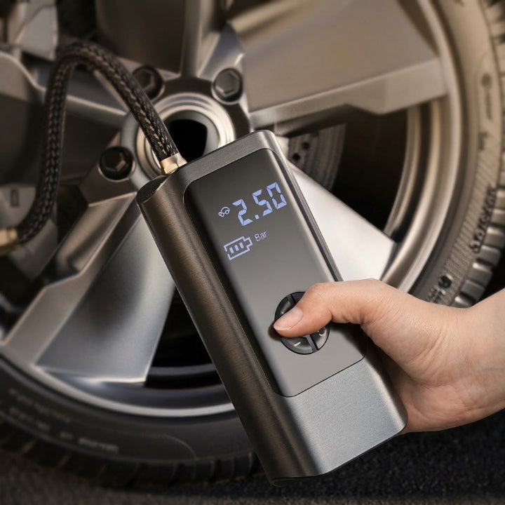Compressor 12V with Battery – Dual Power for Car and Bicycle
