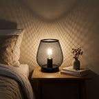 LED-Laterne aus Metallgeflecht, batteriebetrieben, 17 cm