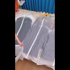 Transparent PEVA garment bag set with zipper