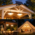 Solar-Pendelleuchten-Set mit Fernbedienung – 2 Lampen