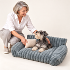 Plush pet bed in sofa design – Cozy retreat for cats & dogs