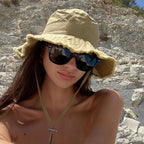 Bucket Hat Baumwolle mit verstellbarem Zugband
