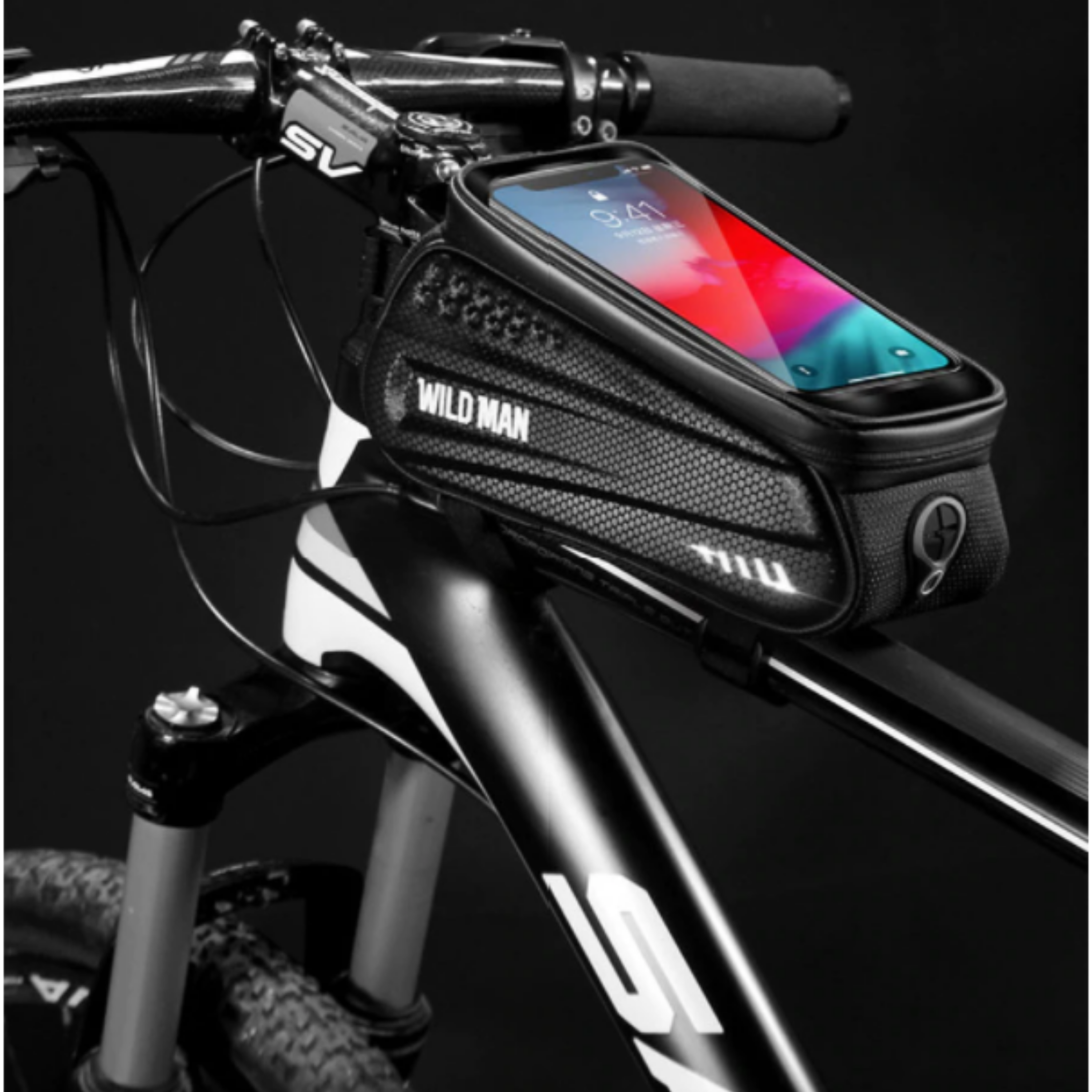 Bicycle Frame Bag with Touchscreen Window