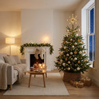 Christbaumspitze Stern mit LED, 33 cm hoch, batteriebetrieben