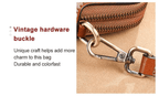 Small Crossbody Bag in Leather Look with Multiple Compartments – Adjustable Strap