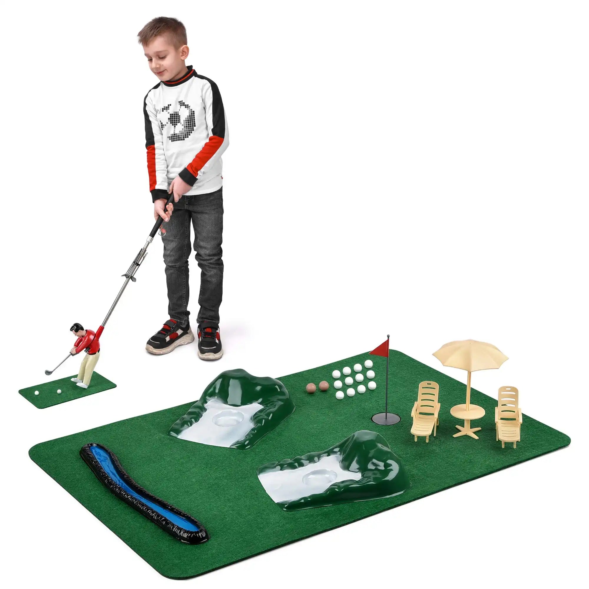 Golf-Set für drinnen mit 5 Schlägern
