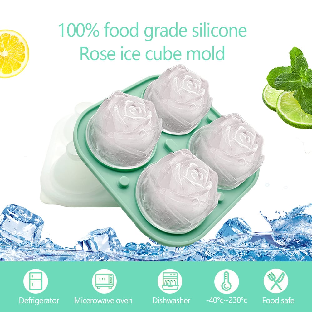 Eiswürfelform Rosen 3D Silikon 6 cm