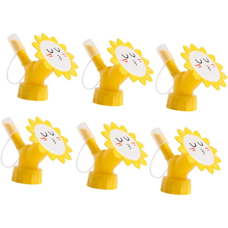 Flaschenvorsatz für Pflanzen mit Sonnenblumen-Design - 6er-Set
