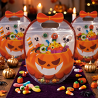 Kürbis-Geschenktüten transparent mit Reißverschluss (30er-Set)