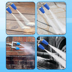 High-pressure nozzle with double turbo for intensive cleaning