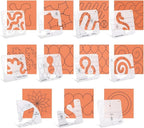 Quilting-Schablonen Set mit 11 Vorlagen für Freies Nähen