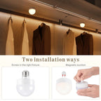 Rechargeable RGB LED Lamp E27 with Remote Control – No Wiring Needed