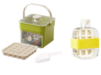 Ice cube tray with pressure release