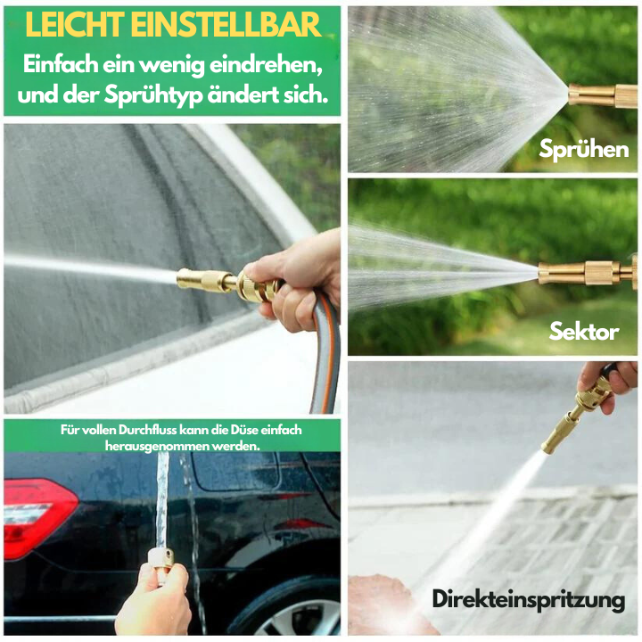 High-Pressure Adjustable Spray Nozzle with Mounting Kit