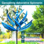 Garden Metal Wind Chime Blue – Rotating, Weather-Resistant