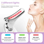 Facial Massager with LED Light Therapy and Ion Technology